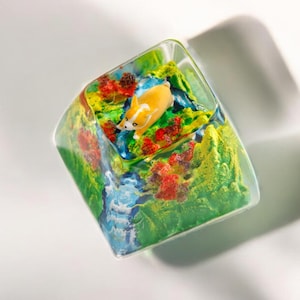 Corgi resin Keycap, Puppy Keycap, Dog Keycap,Keycap For Cherry MX Switches Mechanical Keyboard,Gift for Dog Lover Gift for Him,Keyboard Gift
