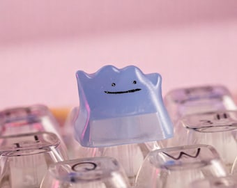 Transparent Cute Creature Keycap | Kawaii Slime Resin Keycap | Handmade Cute Keycap For RGB Mechanical Keyboard,gift for her,keycap