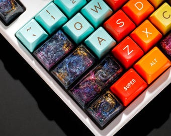 Porte-clés fait main en résine Galaxy : Porte-clés MX Cosmic Artisan Cherry