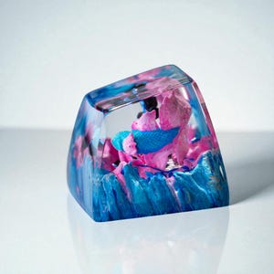 Handmade Koi Fish Resin Keycap: Japanese Artisan Cherry MX Keyboard