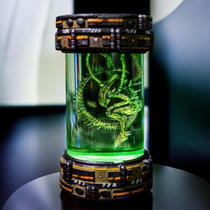 Xeno.morph resin Lamp, Ali.en Epoxy Lamp, Custom Sta.r Wars Night Light, Table Lamp, epoxy Xen.omorph figure, father&#39;s day Gifts For Him