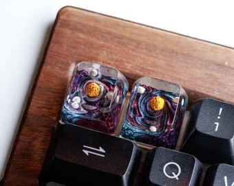 Fire Planet Resin Keycap: Artisan Cherry MX Keyboard Accessory - Etsy