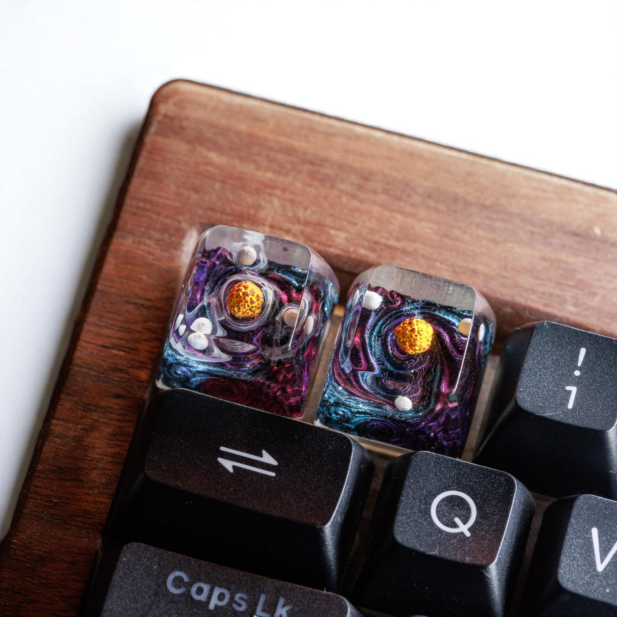 Fire Planet Resin Keycap: Artisan Cherry MX Keyboard Accessory - Etsy