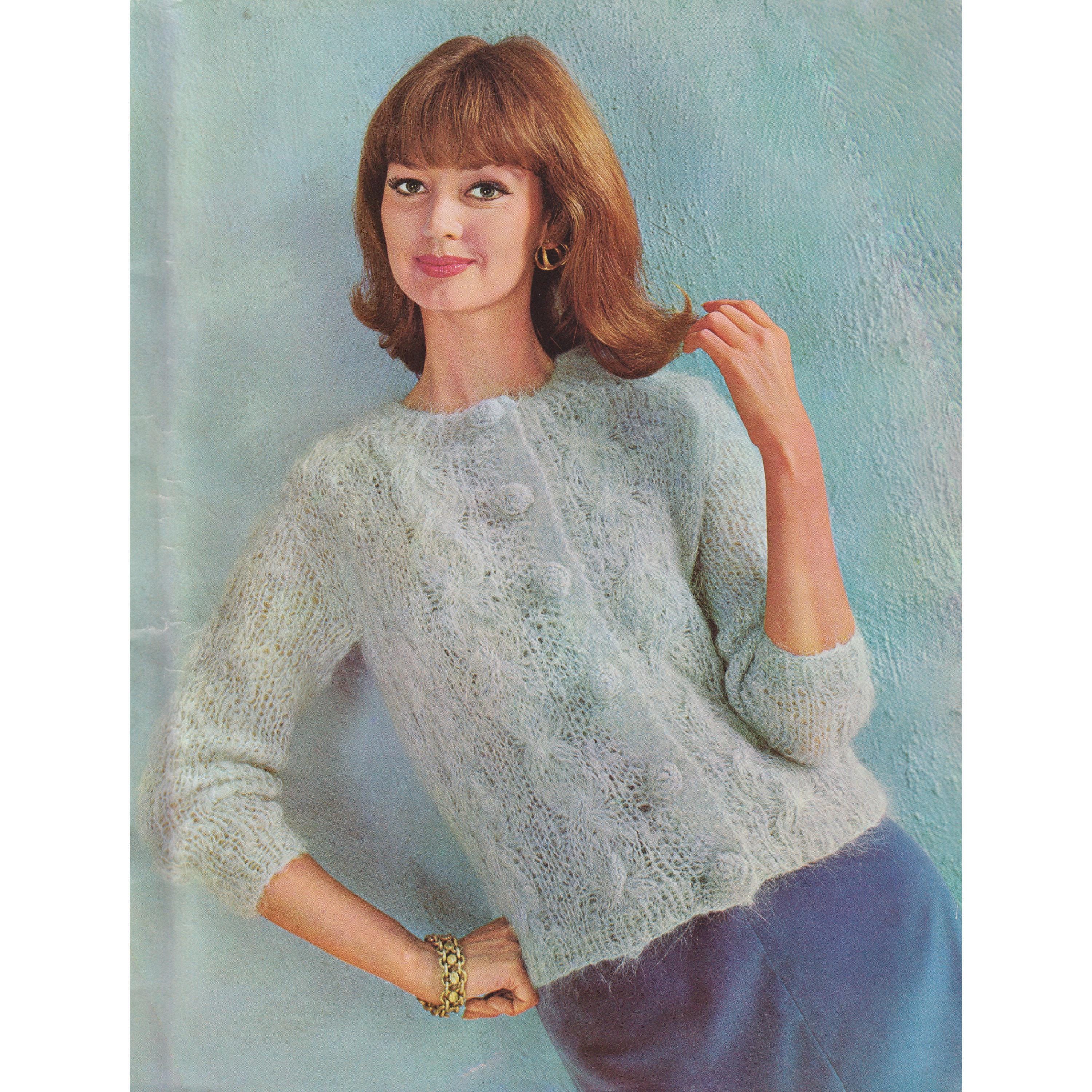 Womens Cardigan - Knitting Pattern PDF Instant Download (vintage 1983 ...