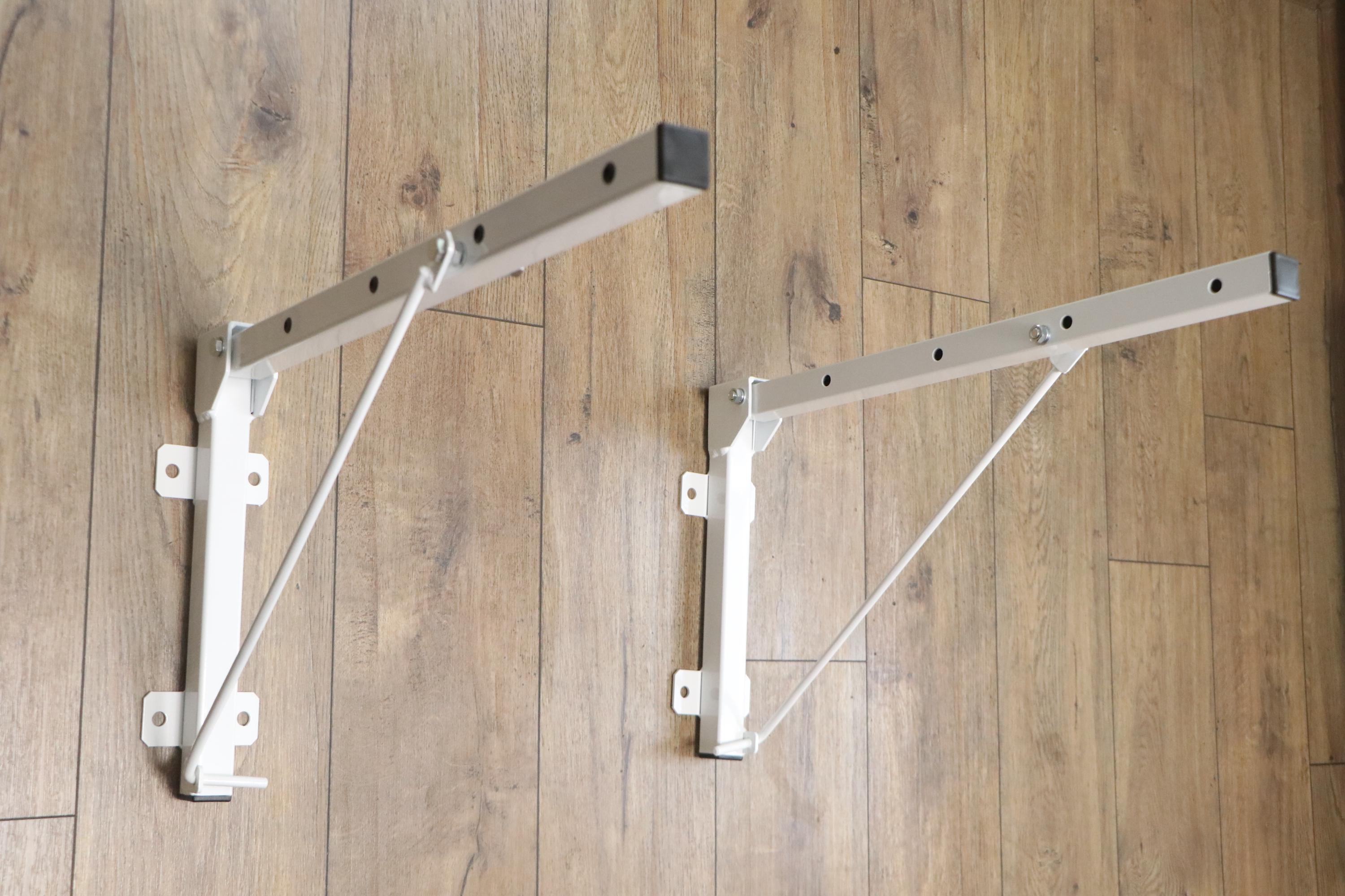 Wall-mounted Clothes Drying Rack Set – 2 Brackets, Rope, and Fasteners ...