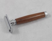 Speed Dial Safety Razor with Walnut Wood handle