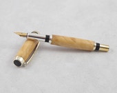 Baron fountain pen made with Maple burl wood