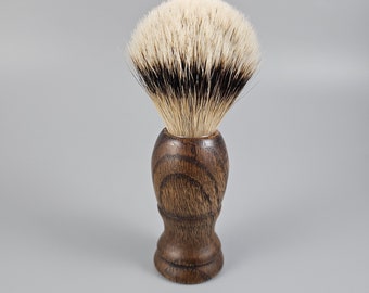 Silver-tip Badger hair Shaving brush with Ebonized Oak wood handle