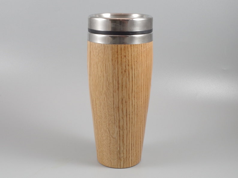 Travel Mug Made From Oak Wood Etsy
