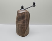 Mini Pepper/spice mill made from Ebonized Arbutus wood