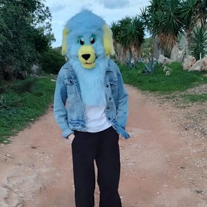 Golden retriever fursuit head + tail (read desc for info)