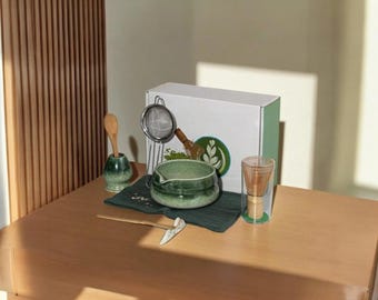 Ceramic Matcha 8 Piece Set: Japanese Matcha Tea Gift