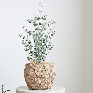 Rattan Blumentopf, Innentopf, Outdoor-Pflanzentopf, Indoor-Pflanzentopf, Blumenständer, Dekoration, Handgewebt, Pflanzkorb