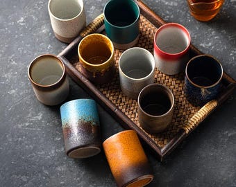 Ceramic Utensil Holder, Utensil Pot, Ceramic Cup, Stoneware Cup, Kitchen Decor, Rustic Ceramic Vase, Small Cup, Housewarming