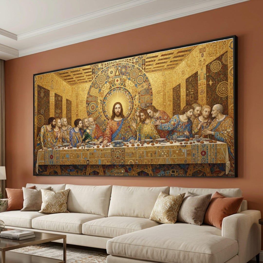 The Last Supper Canvas Wall Art, Religious Christian Decor, Jesus and ...