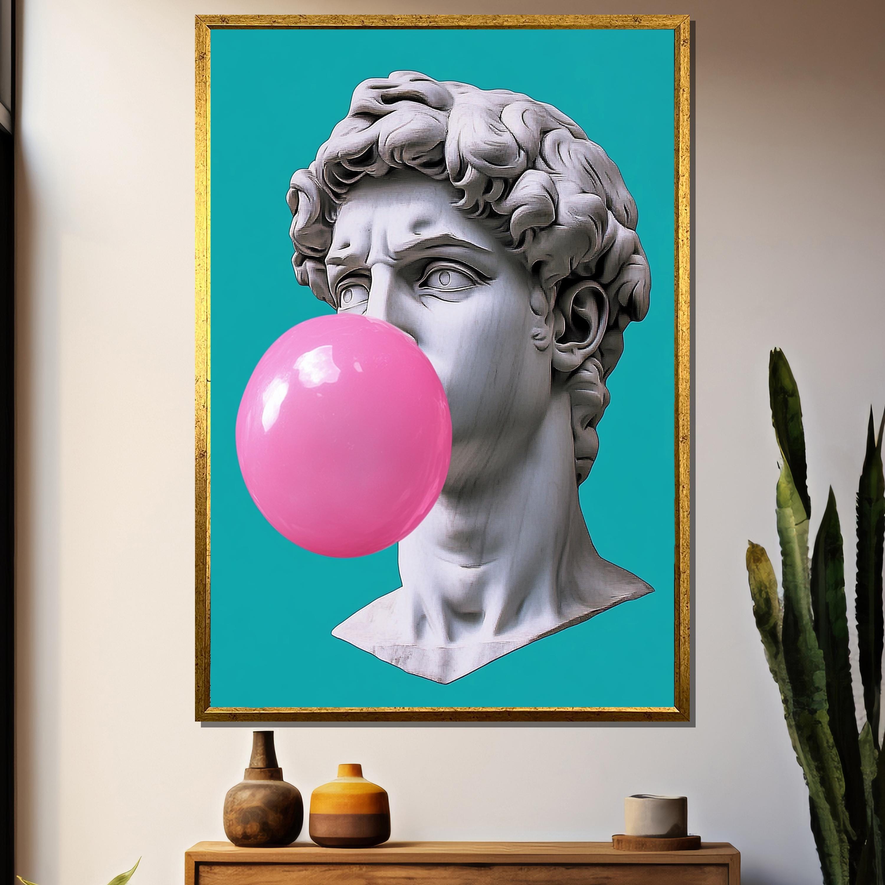 Bust Blowing a Bubble - Etsy
