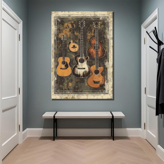 アート・デザイン・音楽 Acoustic Guitar Workshop painted-guitar-art-stockcake.jpg