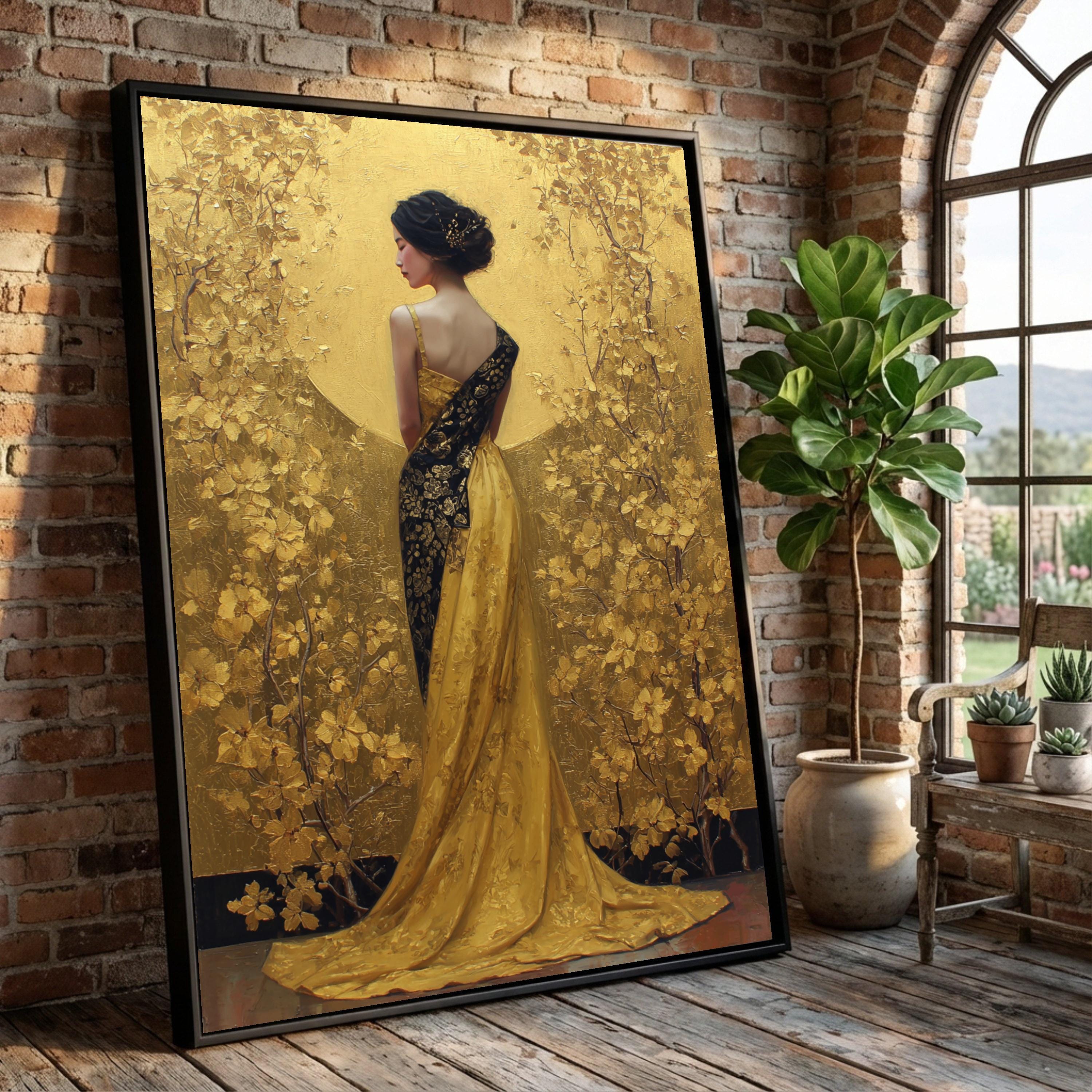 klimt gold dress Portrait of Adele Bloch-Bauer I by Gustav Klimt Art Dress Long Sleeve main image 1