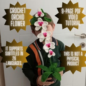 Crochet Orchid Flower Tutorial – Step-by-Step Video & PDF Guide