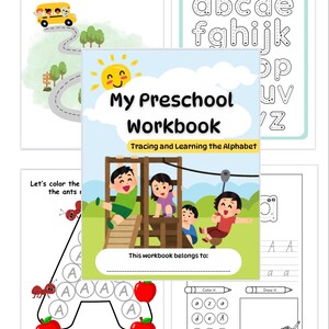 Caderno de exercícios de escrita para pré-escola