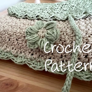 Protège-livre, patron au crochet, PDF ~ Cartable, pochette pour livre