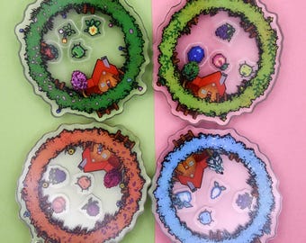 Stardew Valley Jahreszeiten Acryl Shaker Schlüsselanhänger