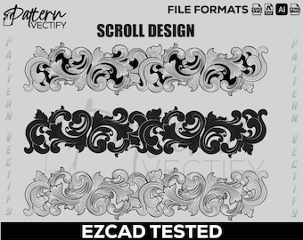 Bloemenrolontwerp SVG voor lasergraveren en afdrukken.