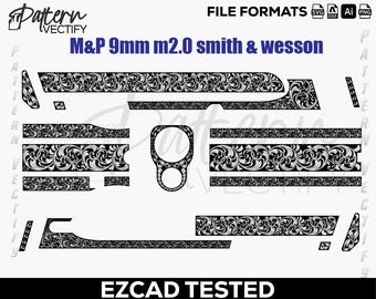 M&P 9 mm m2.0 smith wesson Rolontwerp gravure vectorkunst (svg, ai, png, dxf)