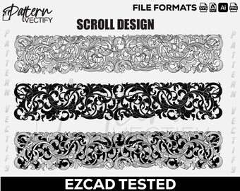 Bloemenrolontwerp SVG voor lasergraveren en afdrukken.