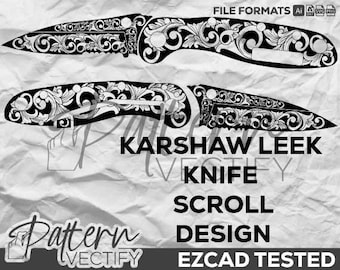 Kershaw Prei Scroll Design svg, vectorart, laserdesign, laserart, gravure, handcuffart, patroon, lasercut, lasergravure-RM