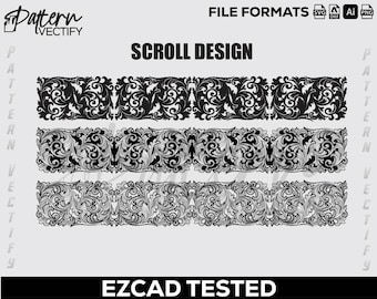 Bloemenrolontwerp SVG voor lasergraveren en afdrukken.
