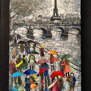 Multicolored mosaic painting