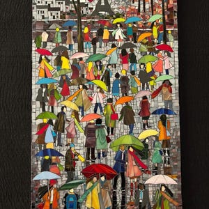 Multicolored mosaic painting