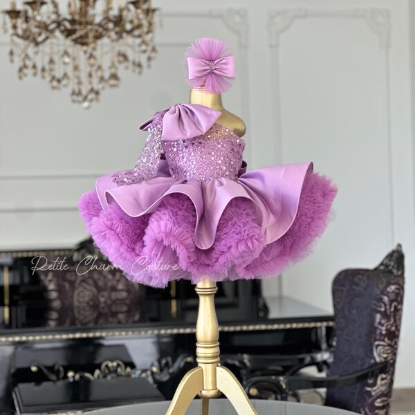 Purple Shimmer Layered Tutu Dress