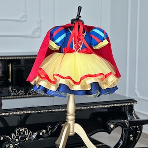 Snow White inspired dress, Princess costume for girls, Fancy dress for kids, Disney princess party outfit, Fairytale themed  toddler dress
