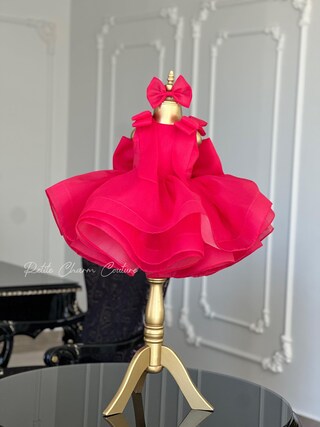 Vestido De Tule Para Meninas Com Mangas Babadas - Tutu Brilhante, Presente Perfeito Para Festas Infantis