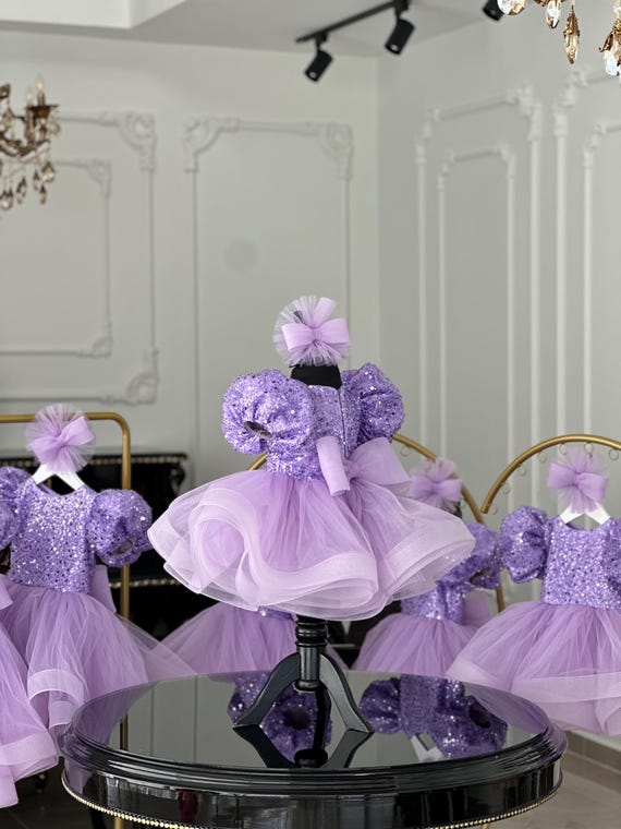 Vestido elegante de tul azul, vestido de princesa de tul para