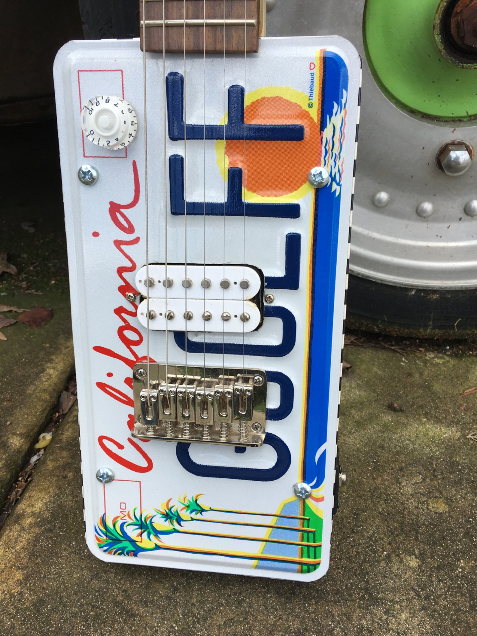 License Plate Guitar Etsy