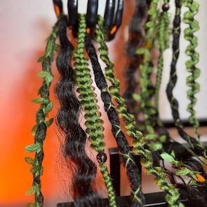 Clip-in Synthetische Dreadlocks, Wald Dreads, Boho Zöpfe mit Locken, Dekorative Haarverlängerungen - 60 cm Länge,Clips, Walküre