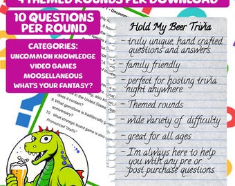 Fun Pub Quiz Trivia Questions 3 - Categories: Uncommon Knowledge, Video Games, Moosellaneous, What's Your Fantasy?