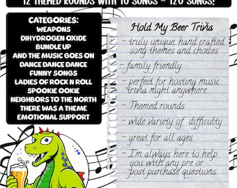 Music Trivia Song Bundle: 12 Themed Rounds (Digital Download)