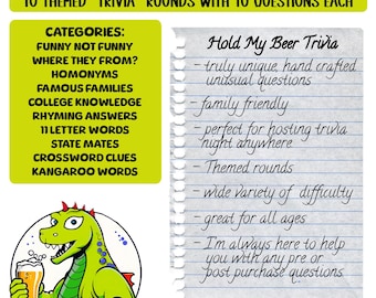 Trivia Outside 100 MORE Trivia Questions That Are Outside the Box. Themed Rounds ...