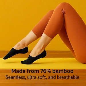 Bamboo No Show Socks 6 Pairs: Women&#39;s Organic Breathable Low Cut Socks