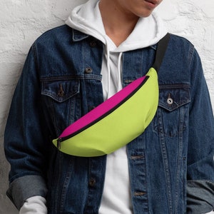 That 80s/90s Style Retro Fanny Pack Bright Colors Fanny Pack for Women Fanny Pack for Men 1980s 1990s Dog Walking Bag Halloween Fanny Pack