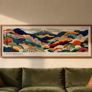 horizontal wall art
canvas wall art
above bed decor
Panoramic Wall Art
oversized wall art
exhibition poster
yayoi kusama poster
modern home decor
Japanese Wall Art
mountain wall art
mount fuji wall art
japandi decor
landscape painting