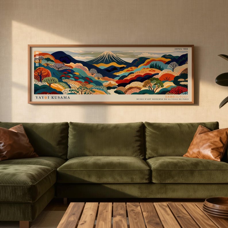 horizontal wall art
canvas wall art
above bed decor
Panoramic Wall Art
oversized wall art
exhibition poster
yayoi kusama poster
modern home decor
Japanese Wall Art
mountain wall art
mount fuji wall art
japandi decor
landscape painting