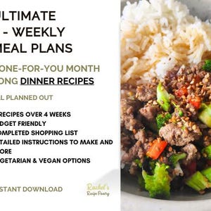 Rachel's Budget-Friendly Meal Plan - Month - 4 Weekly