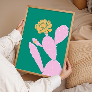 Kaktus Wandkunst, Minimalistisches Poster, Modernes Dekor, Botanischer Druck, Abstraktes Poster, Skandinavisches Dekor, Wand Kunst Druck, Geschenk für Zuhause