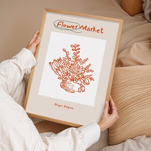 Blumenmarkt Wand Kunst Druck, Botanische Drucke, Rustikale Linie Zeichnung, Minimal Natur Decor, Wand Kunst Drucke, Geschenk für Sie, Wand Kunst Drucke