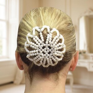 Vintage Beaded Floral Hairbun Cover Hair Accessory Hair Bun Cover - 70 main image 2